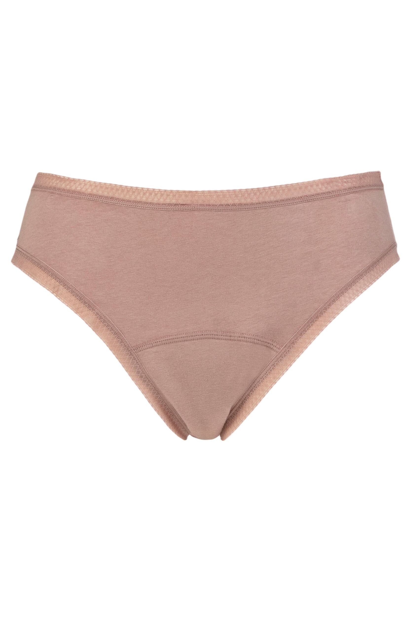 Women's 1 Pack Love Luna Period Bikini Briefs Mocha 10-12